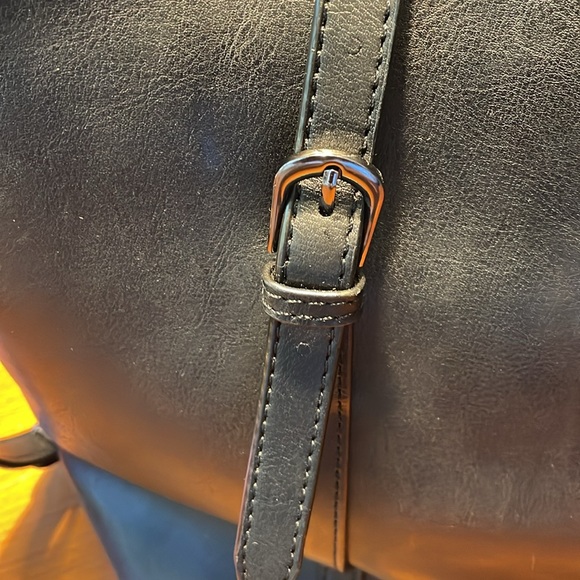 Black Leather Tote Bag - Picture 9 of 11